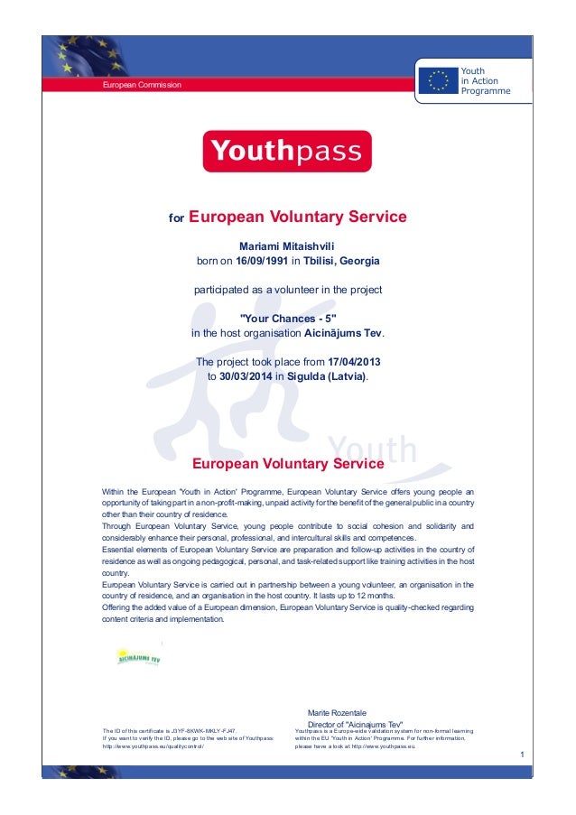 Certificates Mariami