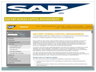 SAP ERP HUMAN CAPITAL MANAGEMENT
 