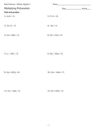 Multiplying Polynomials