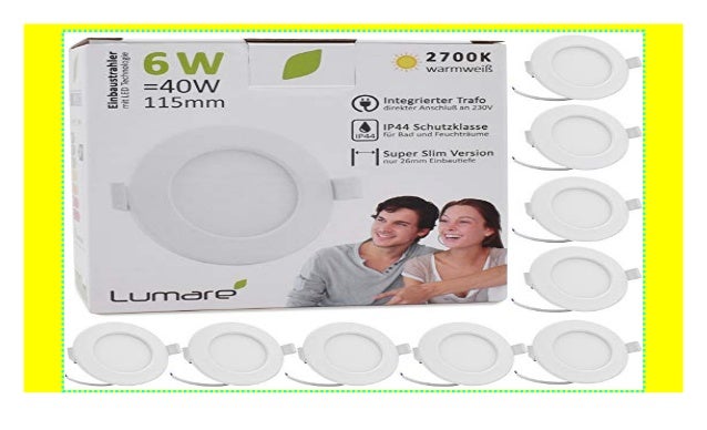 LED Einbaustrahler Einbau-Spots Bad ultra-flach 230V Einbau-Leuchten Lampe 5 SET