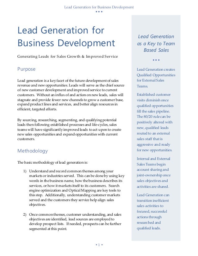 business development objectives