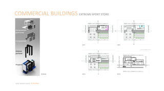 COMMERCIAL BUILDINGS EXTREME SPORT STORE
Julian Artavia Suarez Portfolio
Level 1 Level 3
SectionLevel 2Perspective
 