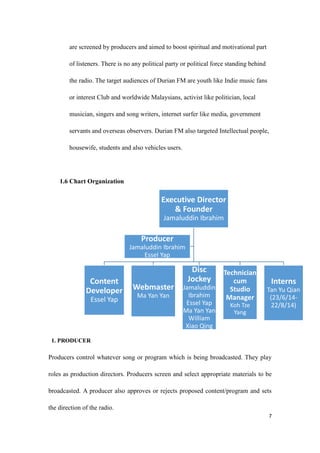 Singer Organization Structure Internship Report with Dr Chong Part | PDF