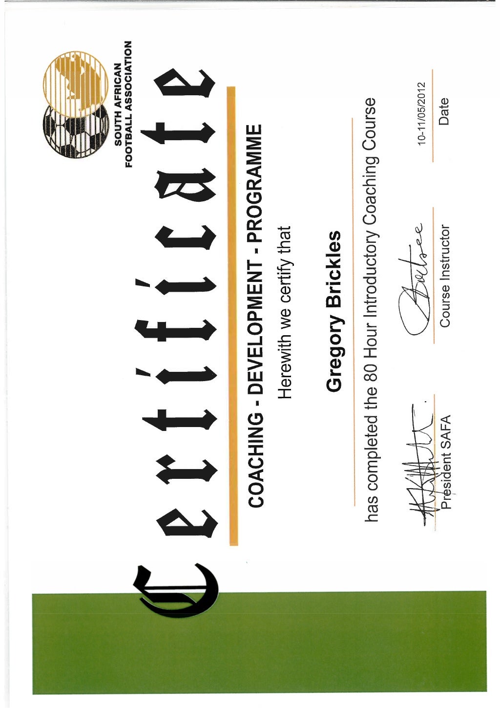 Safa intro coaching course