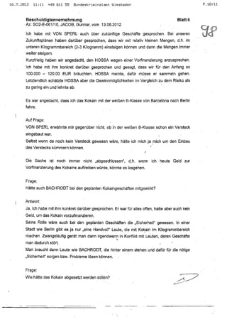 JOSE MANUEL DOMINGUEZ LAGE vernehmung