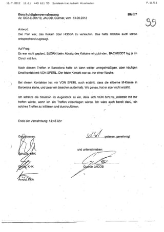 JOSE MANUEL DOMINGUEZ LAGE vernehmung