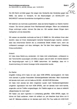 JOSE MANUEL DOMINGUEZ LAGE vernehmung