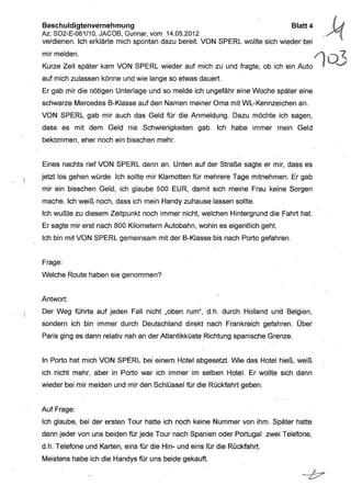 JOSE MANUEL DOMINGUEZ LAGE vernehmung