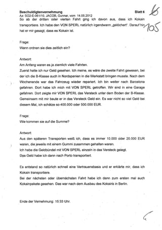 JOSE MANUEL DOMINGUEZ LAGE vernehmung