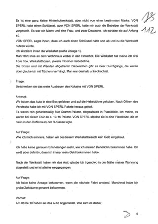 JOSE MANUEL DOMINGUEZ LAGE vernehmung