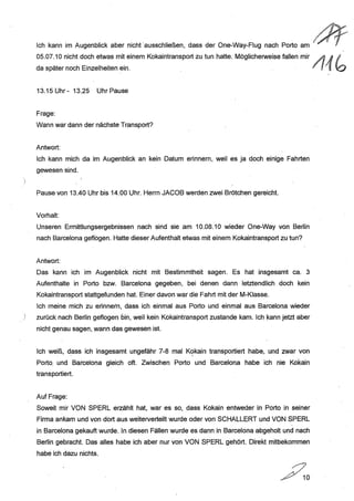 JOSE MANUEL DOMINGUEZ LAGE vernehmung