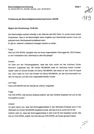 JOSE MANUEL DOMINGUEZ LAGE vernehmung