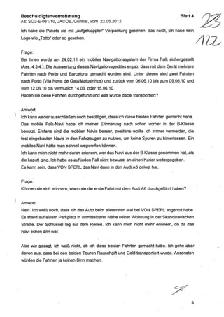 JOSE MANUEL DOMINGUEZ LAGE vernehmung