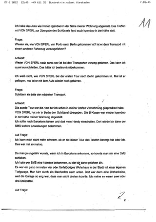 JOSE MANUEL DOMINGUEZ LAGE vernehmung