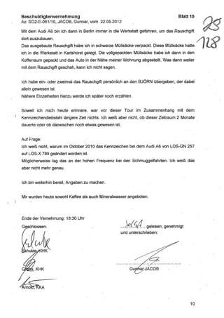 JOSE MANUEL DOMINGUEZ LAGE vernehmung