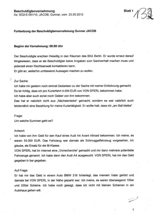 JOSE MANUEL DOMINGUEZ LAGE vernehmung