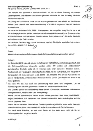 JOSE MANUEL DOMINGUEZ LAGE vernehmung