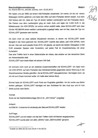 JOSE MANUEL DOMINGUEZ LAGE vernehmung