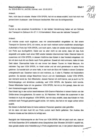 JOSE MANUEL DOMINGUEZ LAGE vernehmung