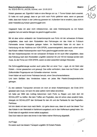 JOSE MANUEL DOMINGUEZ LAGE vernehmung