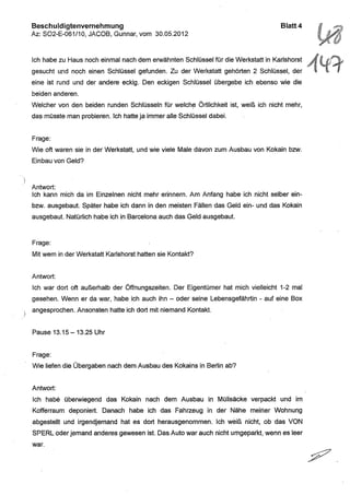 JOSE MANUEL DOMINGUEZ LAGE vernehmung