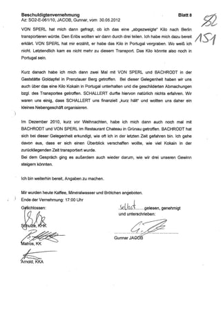 JOSE MANUEL DOMINGUEZ LAGE vernehmung