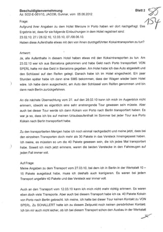 JOSE MANUEL DOMINGUEZ LAGE vernehmung