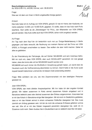 JOSE MANUEL DOMINGUEZ LAGE vernehmung