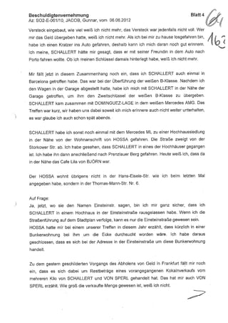 JOSE MANUEL DOMINGUEZ LAGE vernehmung