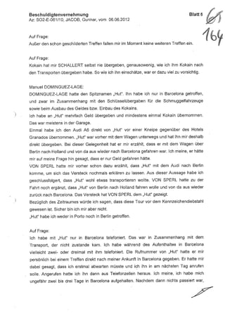 JOSE MANUEL DOMINGUEZ LAGE vernehmung