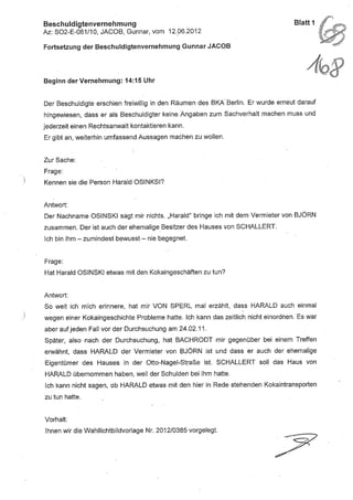 JOSE MANUEL DOMINGUEZ LAGE vernehmung