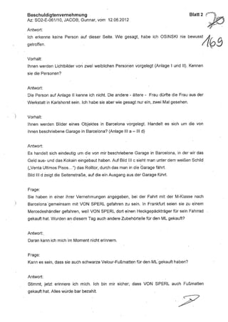 JOSE MANUEL DOMINGUEZ LAGE vernehmung