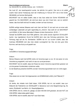 JOSE MANUEL DOMINGUEZ LAGE vernehmung