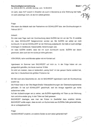 JOSE MANUEL DOMINGUEZ LAGE vernehmung