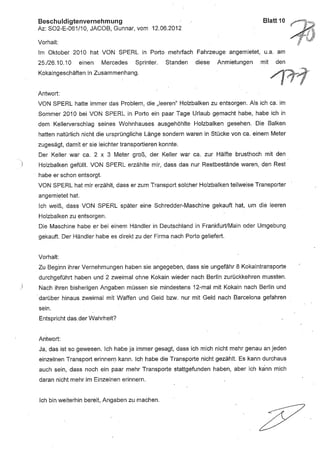 JOSE MANUEL DOMINGUEZ LAGE vernehmung