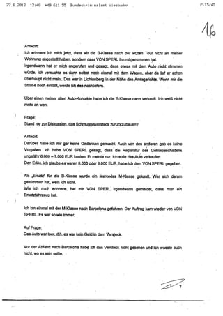 JOSE MANUEL DOMINGUEZ LAGE vernehmung