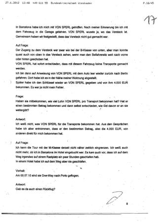 JOSE MANUEL DOMINGUEZ LAGE vernehmung