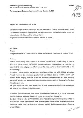 JOSE MANUEL DOMINGUEZ LAGE vernehmung