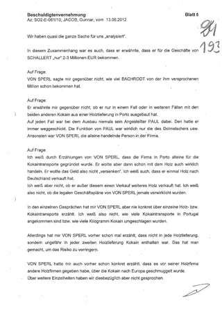 JOSE MANUEL DOMINGUEZ LAGE vernehmung