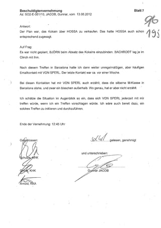 JOSE MANUEL DOMINGUEZ LAGE vernehmung