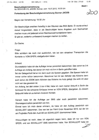 JOSE MANUEL DOMINGUEZ LAGE vernehmung