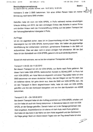 JOSE MANUEL DOMINGUEZ LAGE vernehmung