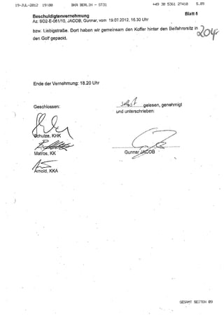 JOSE MANUEL DOMINGUEZ LAGE vernehmung