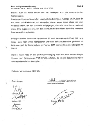 JOSE MANUEL DOMINGUEZ LAGE vernehmung