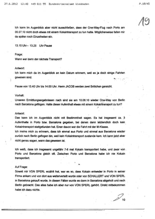 JOSE MANUEL DOMINGUEZ LAGE vernehmung