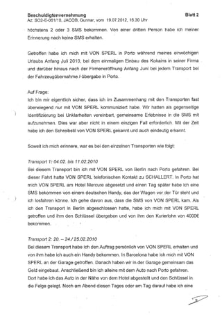 JOSE MANUEL DOMINGUEZ LAGE vernehmung