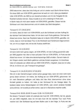 JOSE MANUEL DOMINGUEZ LAGE vernehmung