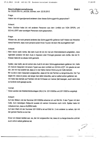 JOSE MANUEL DOMINGUEZ LAGE vernehmung