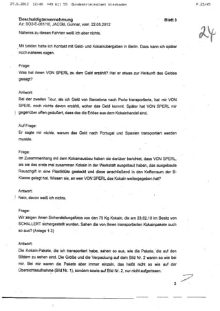 JOSE MANUEL DOMINGUEZ LAGE vernehmung