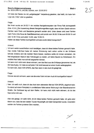 JOSE MANUEL DOMINGUEZ LAGE vernehmung